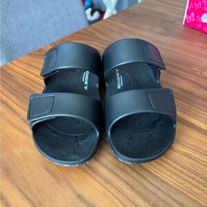 Alegria Black Sandals Sleek Minimalist Design